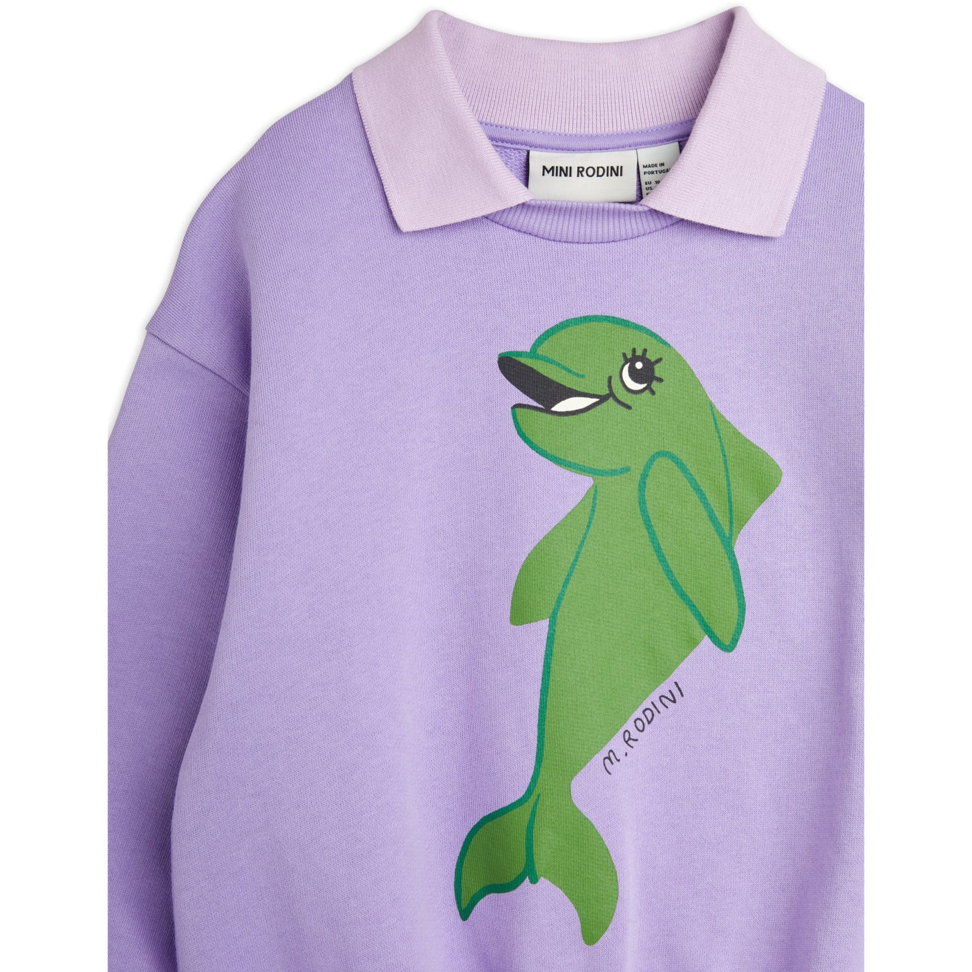 Mini Rodini Purple Dolphin Collar Sweatshirt