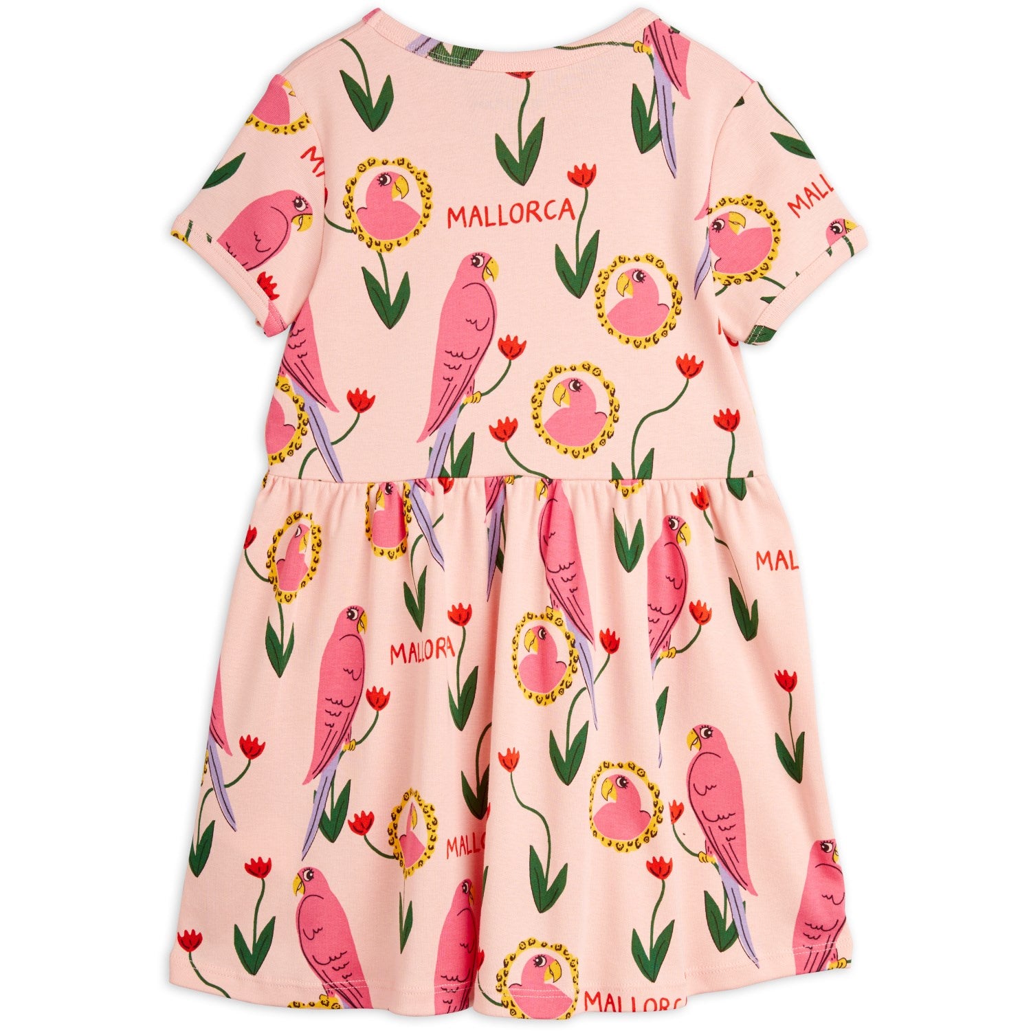 Mini Rodini Pink Parrots AOP Dress