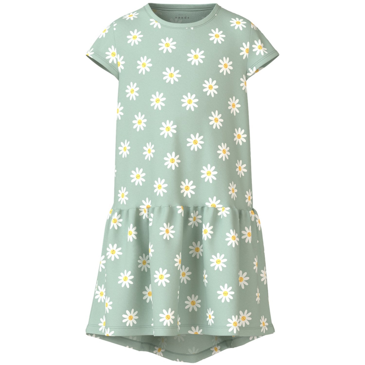 Name It Silt Green Daisy Flowers Vigga Dress
