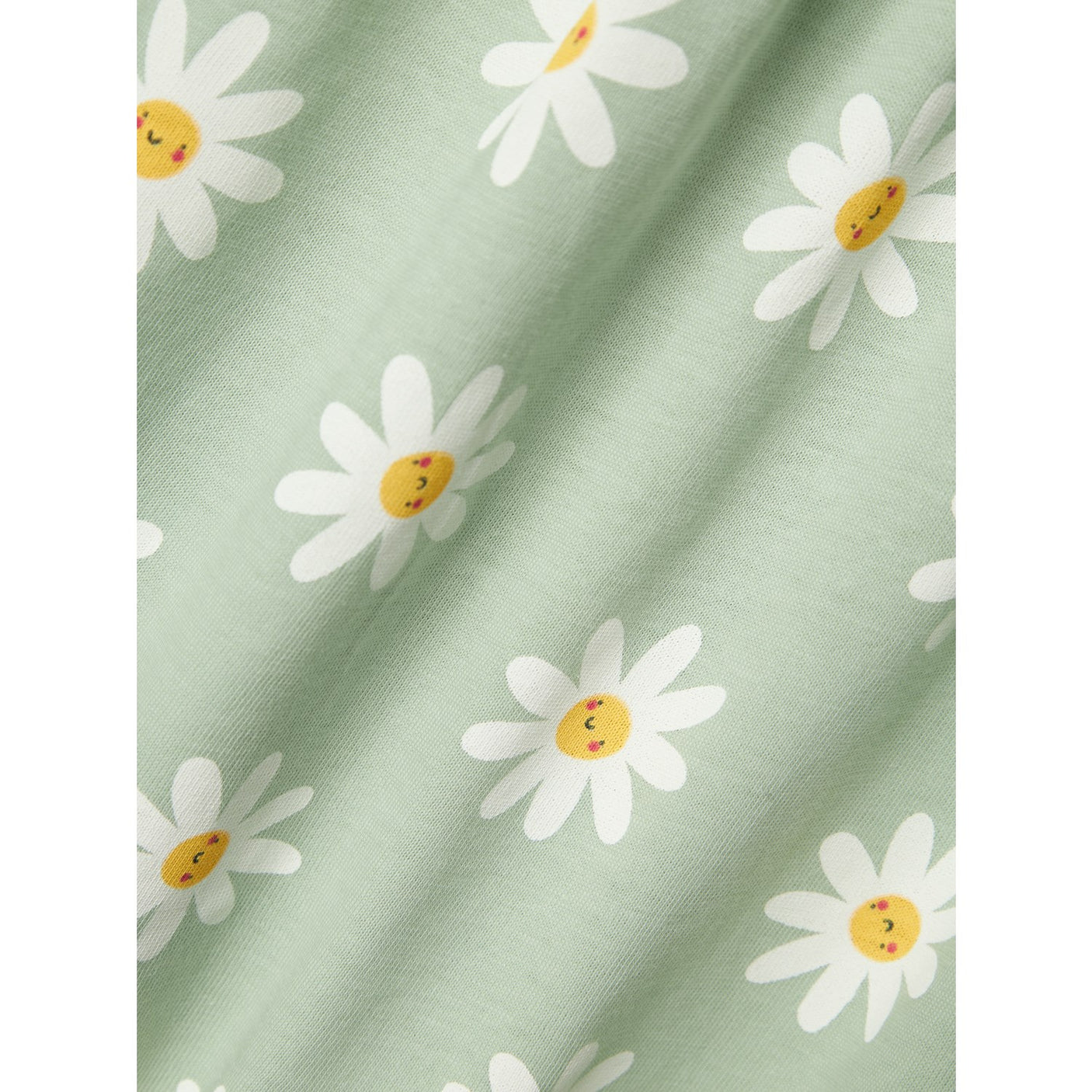 Name It Silt Green Daisy Flowers Vigga Dress Noos