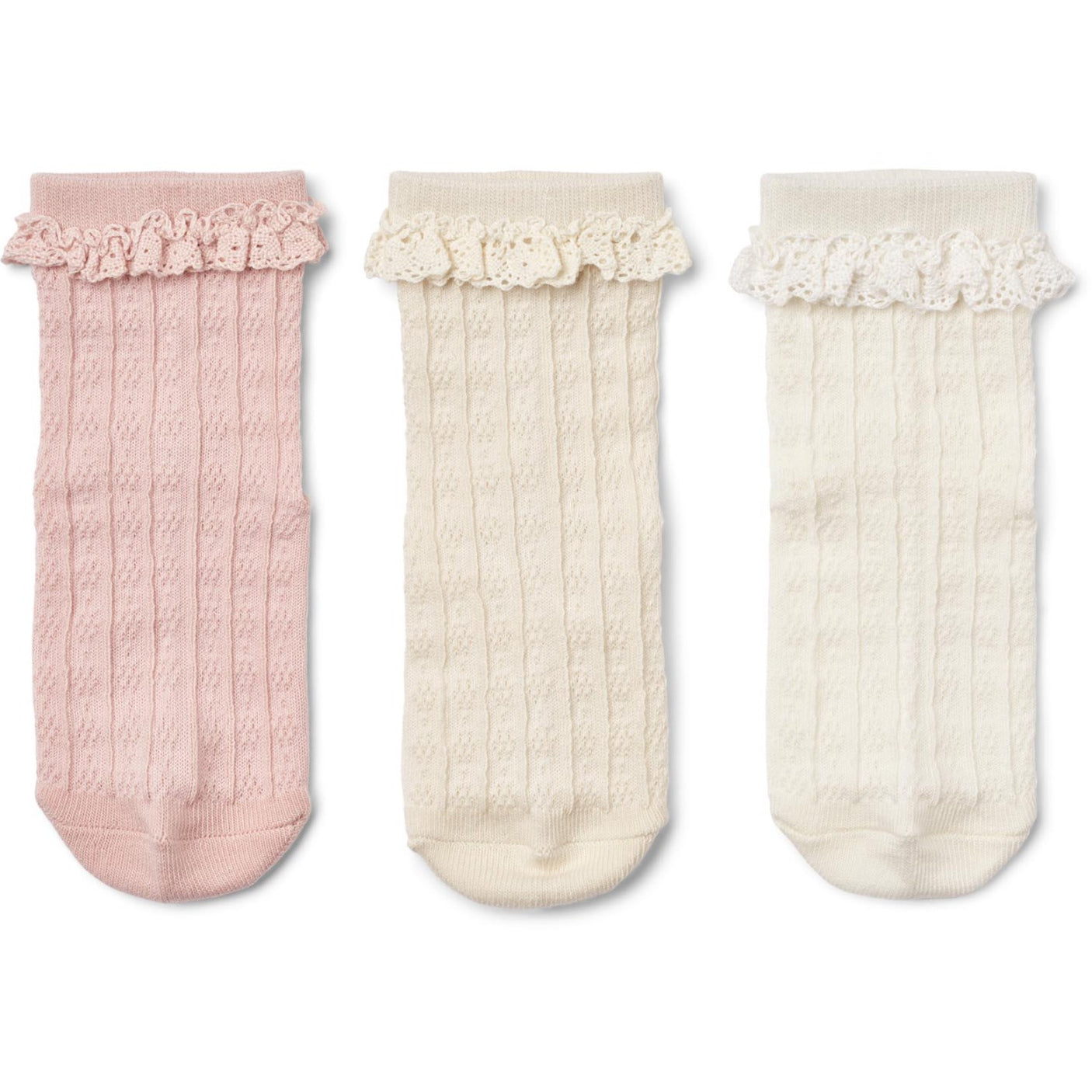 Wheat Powder 3 Pk Naja lace Socks