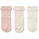 Wheat Powder 3 Pk Naja lace Socks