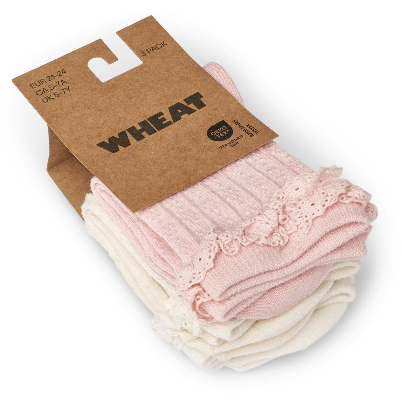 Wheat Powder 3 Pk Naja lace Socks