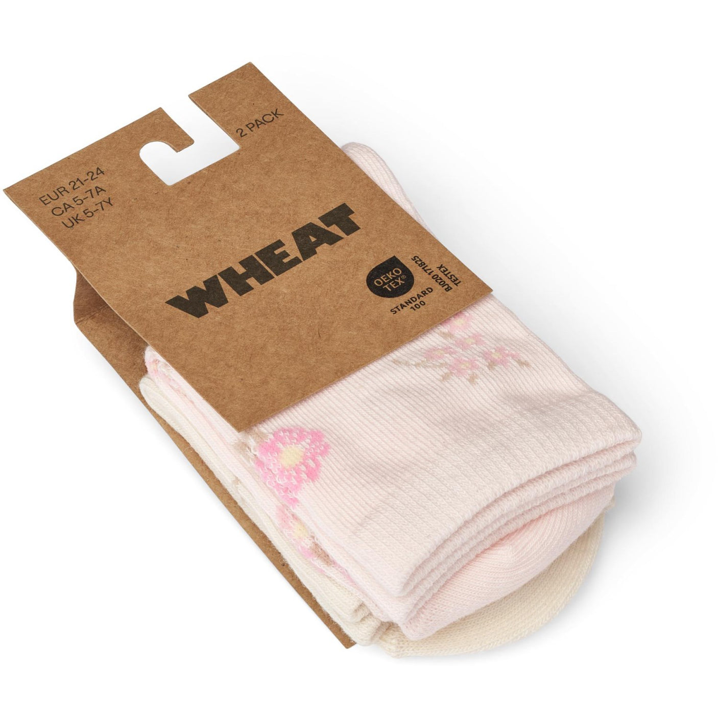 Wheat Rose 2 Pk Pattern Luna Socks