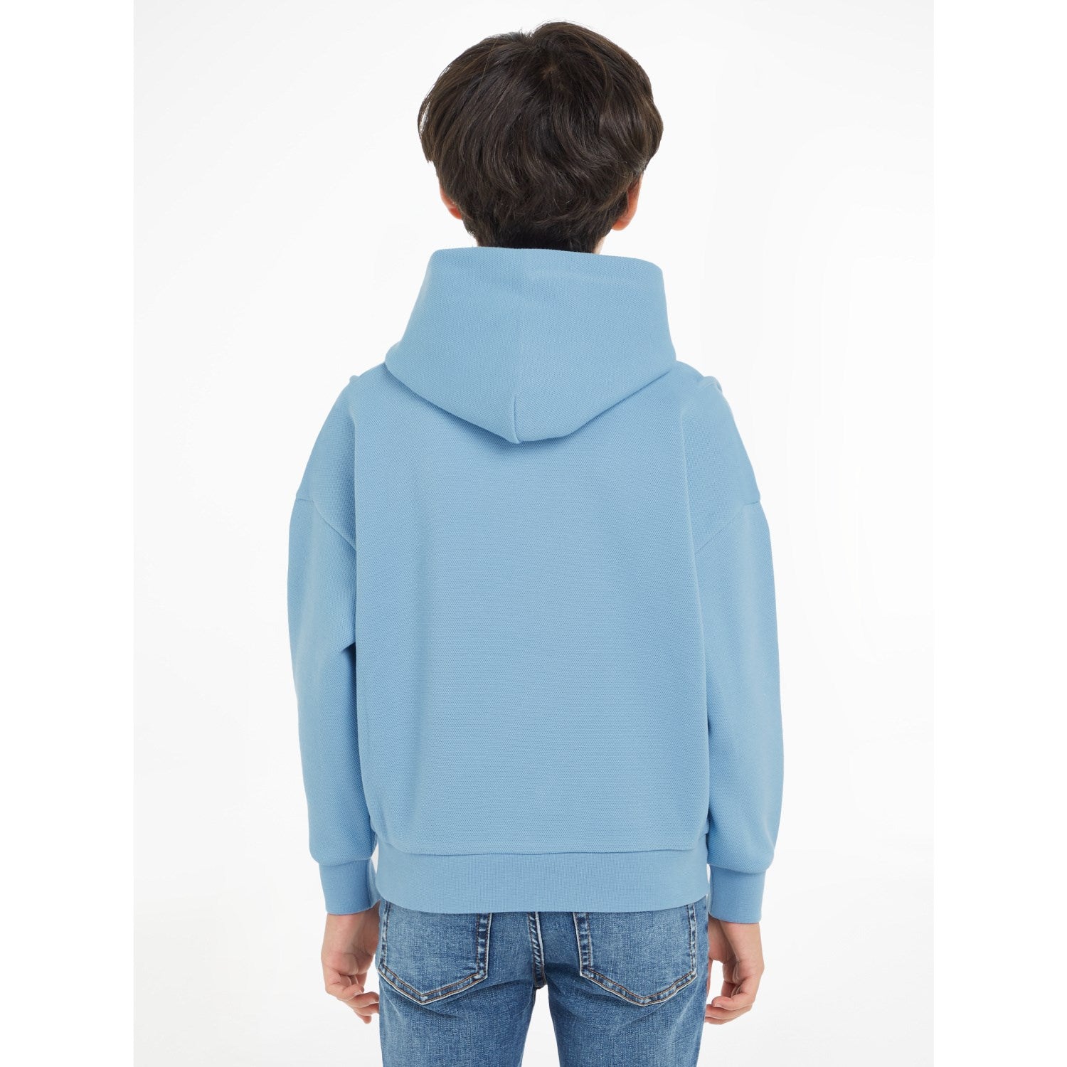 Calvin Klein Pique Modern Comfort Hoodie Dusk Blue
