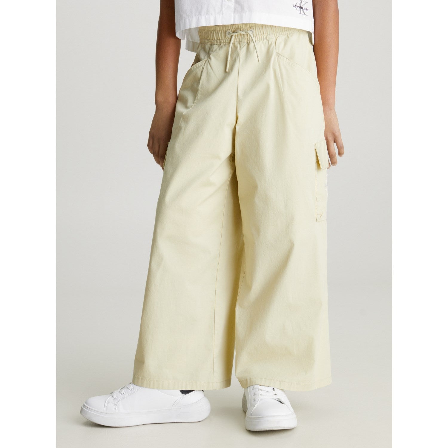 Calvin Klein Wide Leg Cargo Pants Green Haze