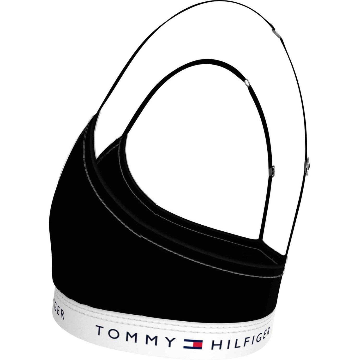 Tommy Hilfiger Black Triangle Bra Fixed Foam