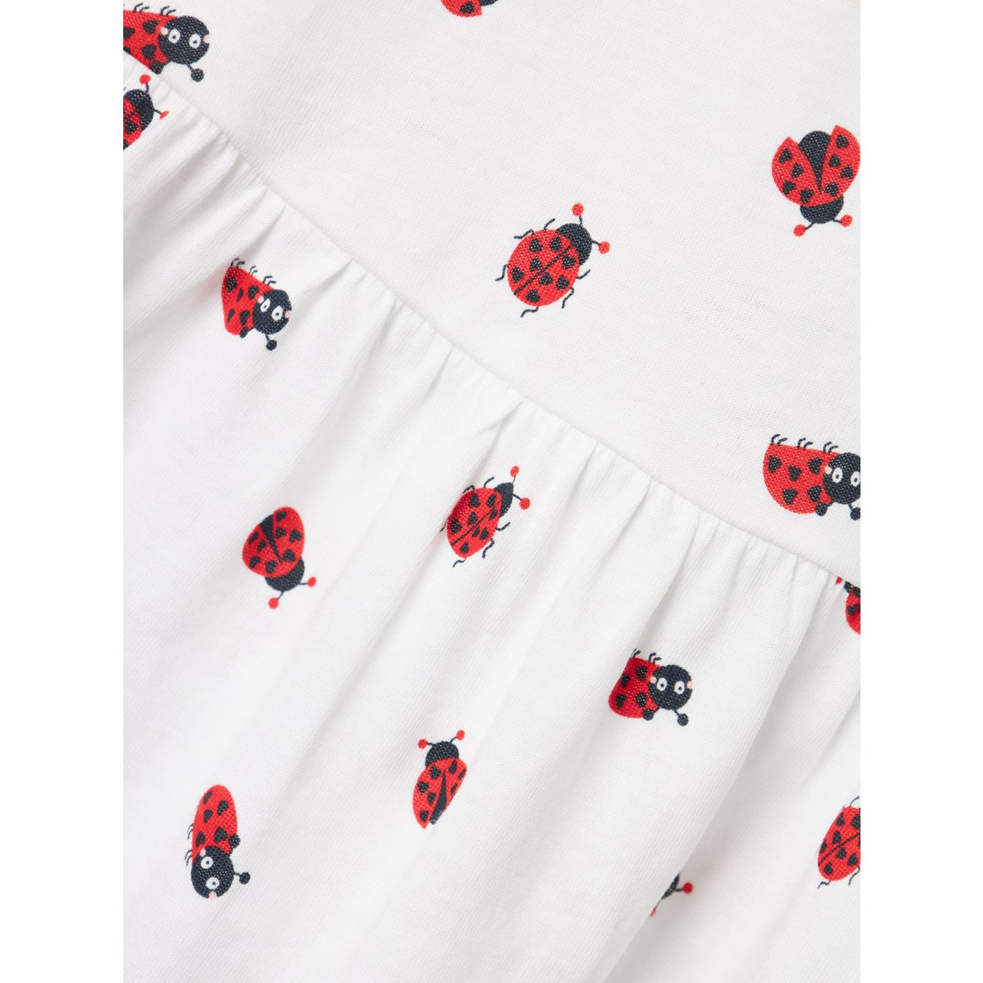 Name It Bright White Ladybugs Vigga Capsl Dress Noos