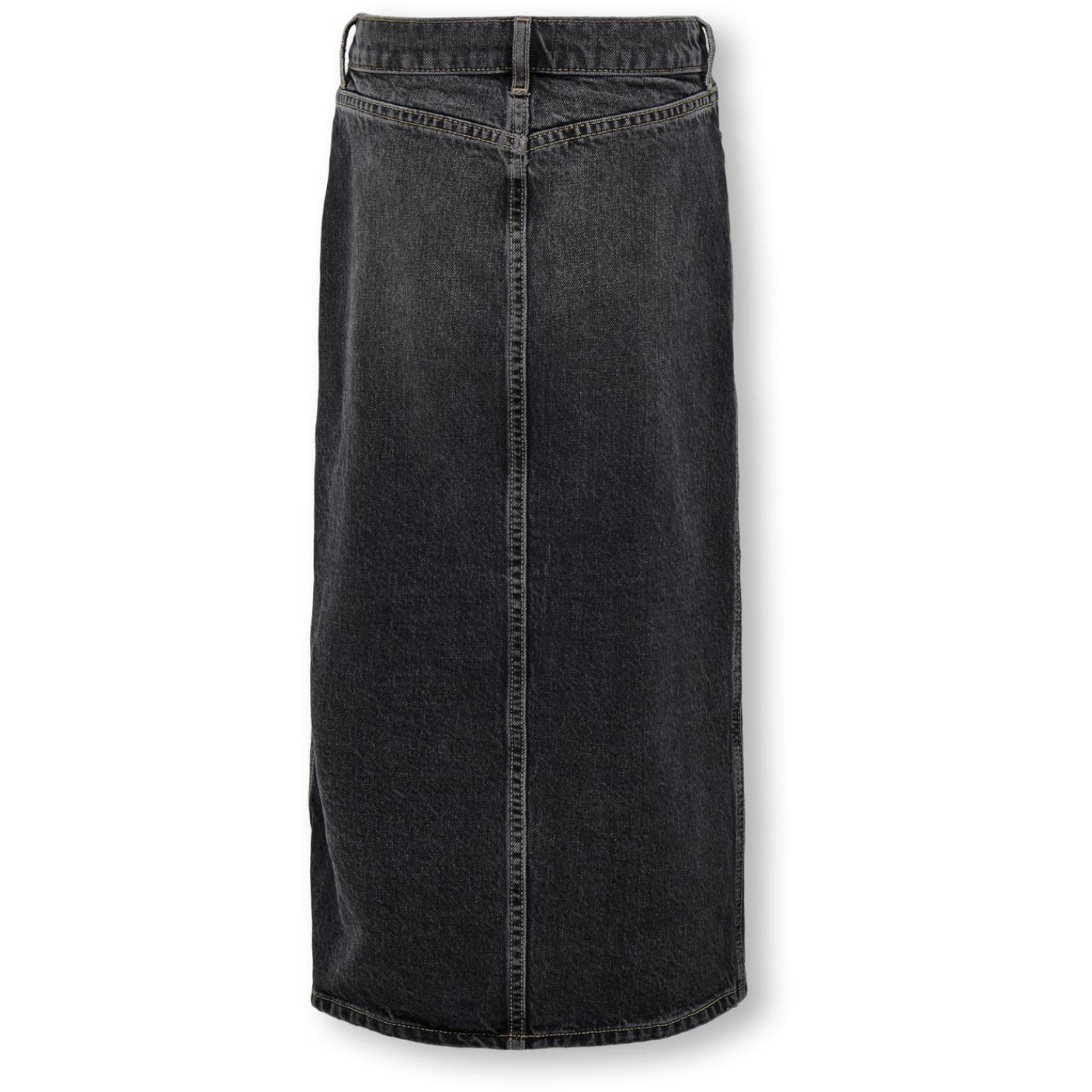 kids ONLY Washed Black Cilla Long Slit Skirt Denim