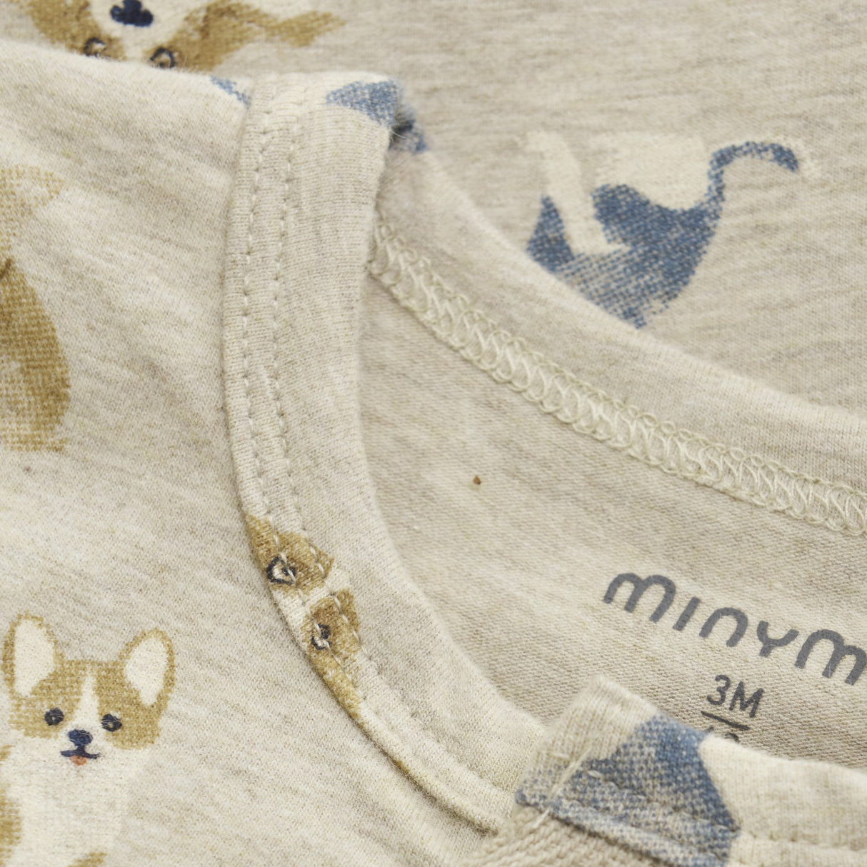 Minymo Beige Melange Body AOP