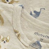 Minymo Beige Melange Body AOP