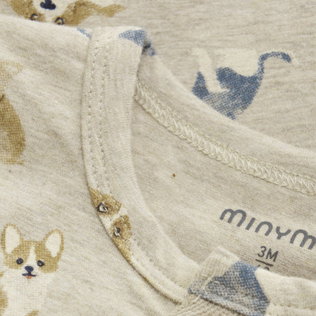 Minymo Beige Melange Body AOP