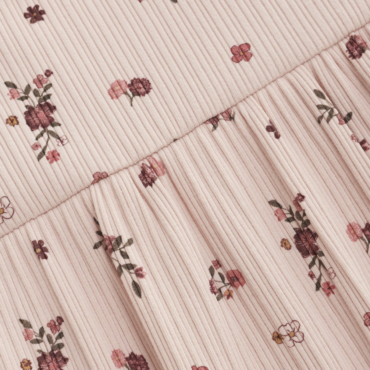 Minymo Sepia Rose Dress AOP Rib