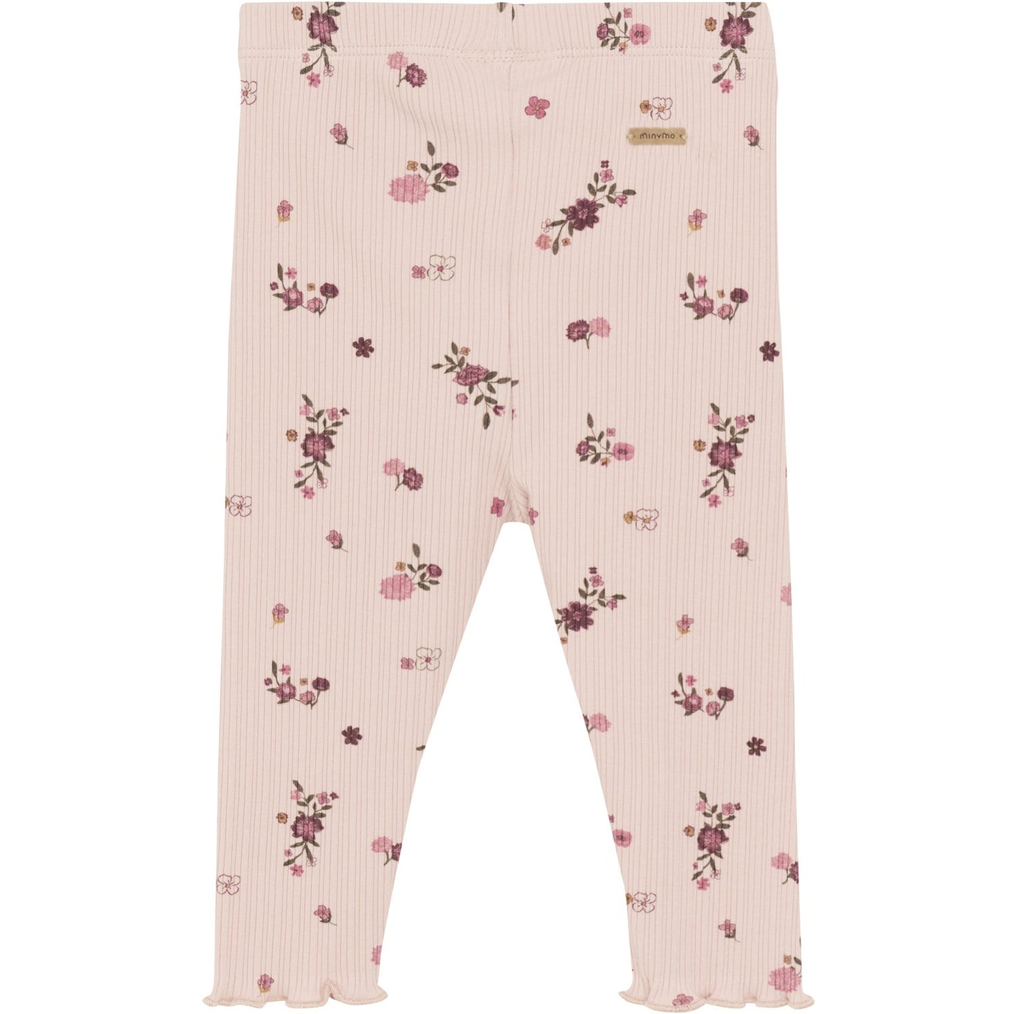 Minymo Sepia Rose Leggings AOP Rib