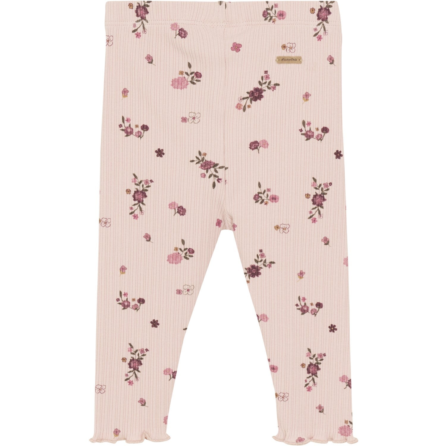 Minymo Sepia Rose Leggings AOP Rib