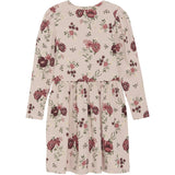 Minymo Sepia Rose Dress AOP Rib