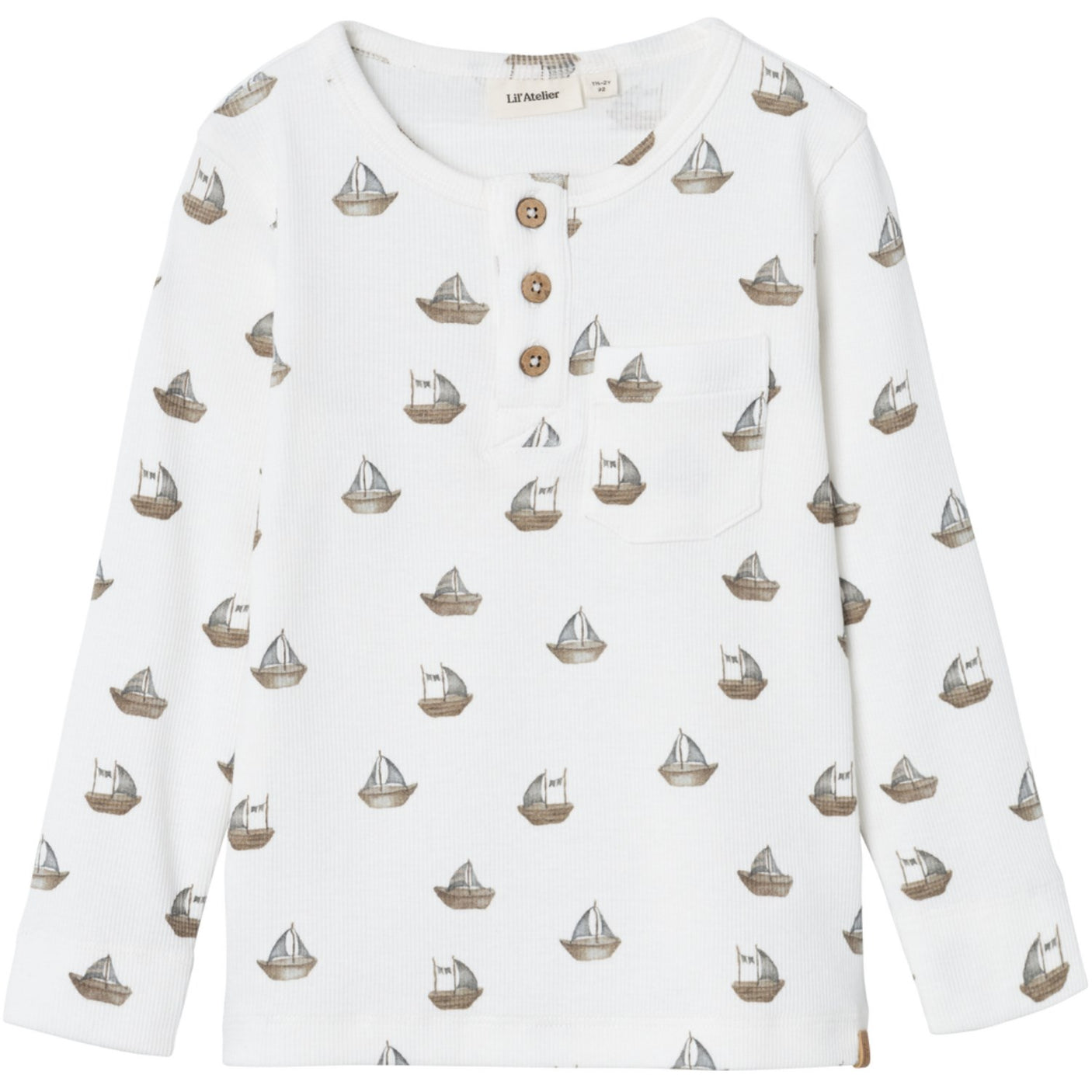 Lil'Atelier Coconut Milk Boat Gavo Slim Blouse