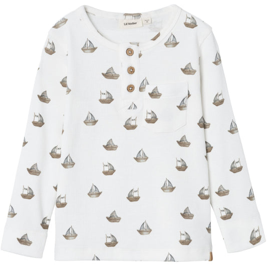 Lil'Atelier Coconut Milk Boat Gavo Slim Blouse