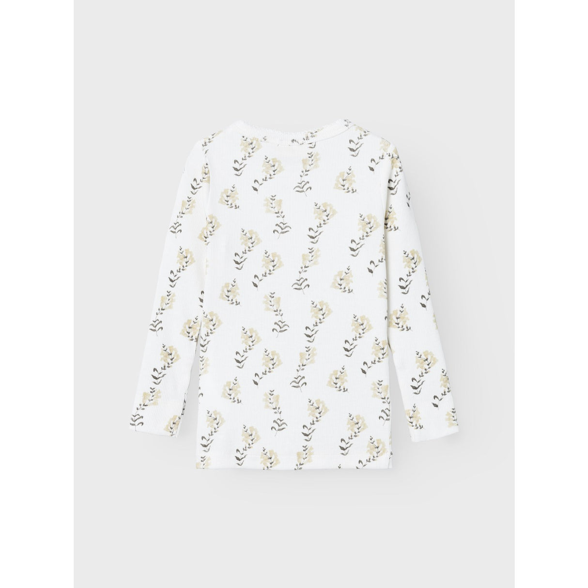 Lil'Atelier Coconut Milk Yellow Flower Gavo Slim Blouse