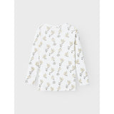 Lil'Atelier Coconut Milk Yellow Flower Gavo Slim Blouse