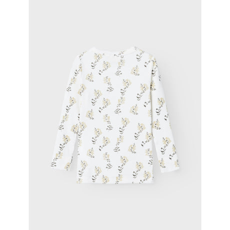 Lil'Atelier Coconut Milk Yellow Flower Gavo Slim Blouse