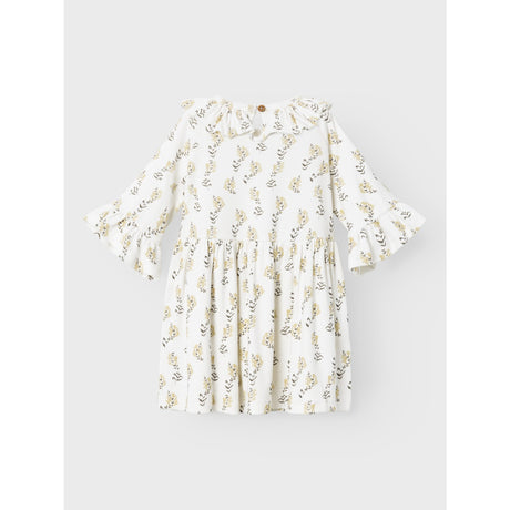 Lil'Atelier Coconut Milk Yellow Flower Gavo 3/4 Loose Dress