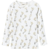 Lil'Atelier Coconut Milk Yellow Flower Gavo Slim Blouse