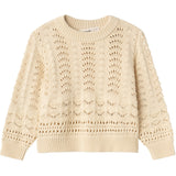 Lil'Atelier Bleached Sand Lale Knit Blouse