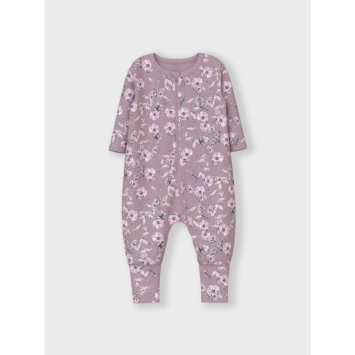 Name It Grape Shake Nightsuit 2-pack Zip Grape Flower Noos