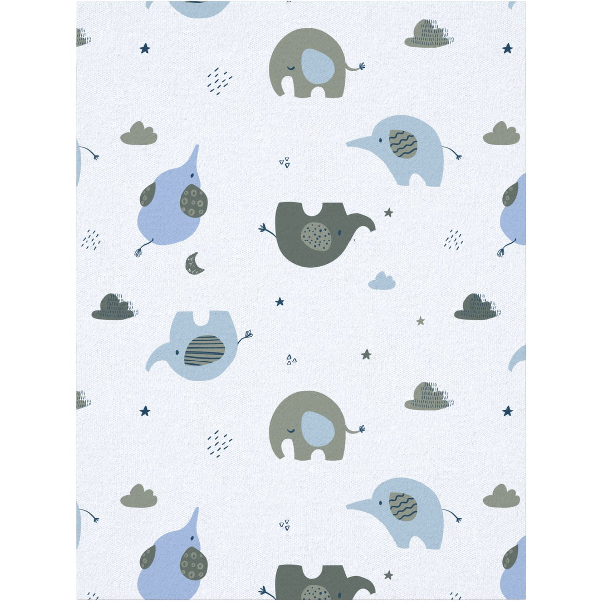 Name It Baby Blue Nightsuit 2-pack Zip Elephant Noos