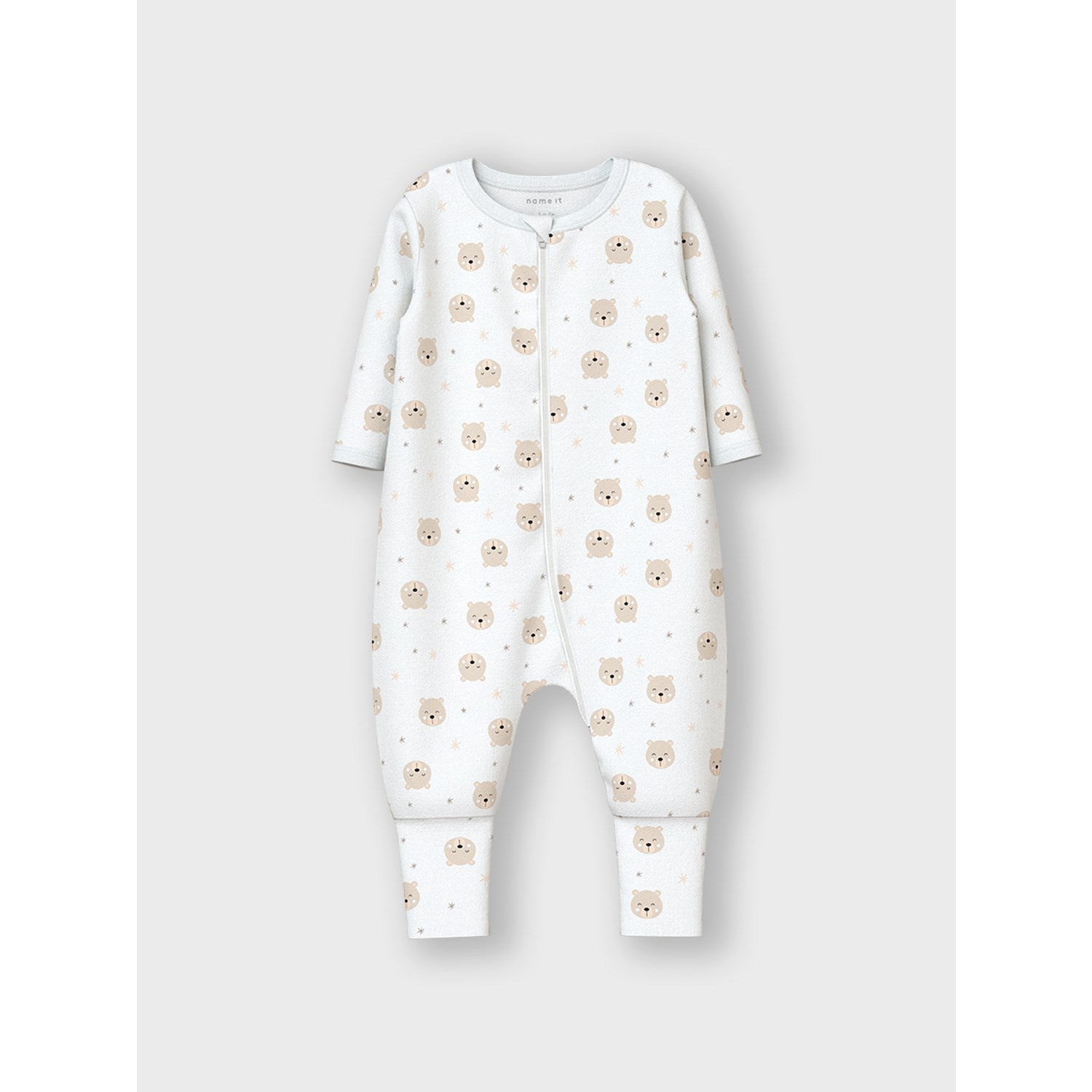 Name It Oxford Tan Nightsuit 2-pack Zip Oxford Bear Noos