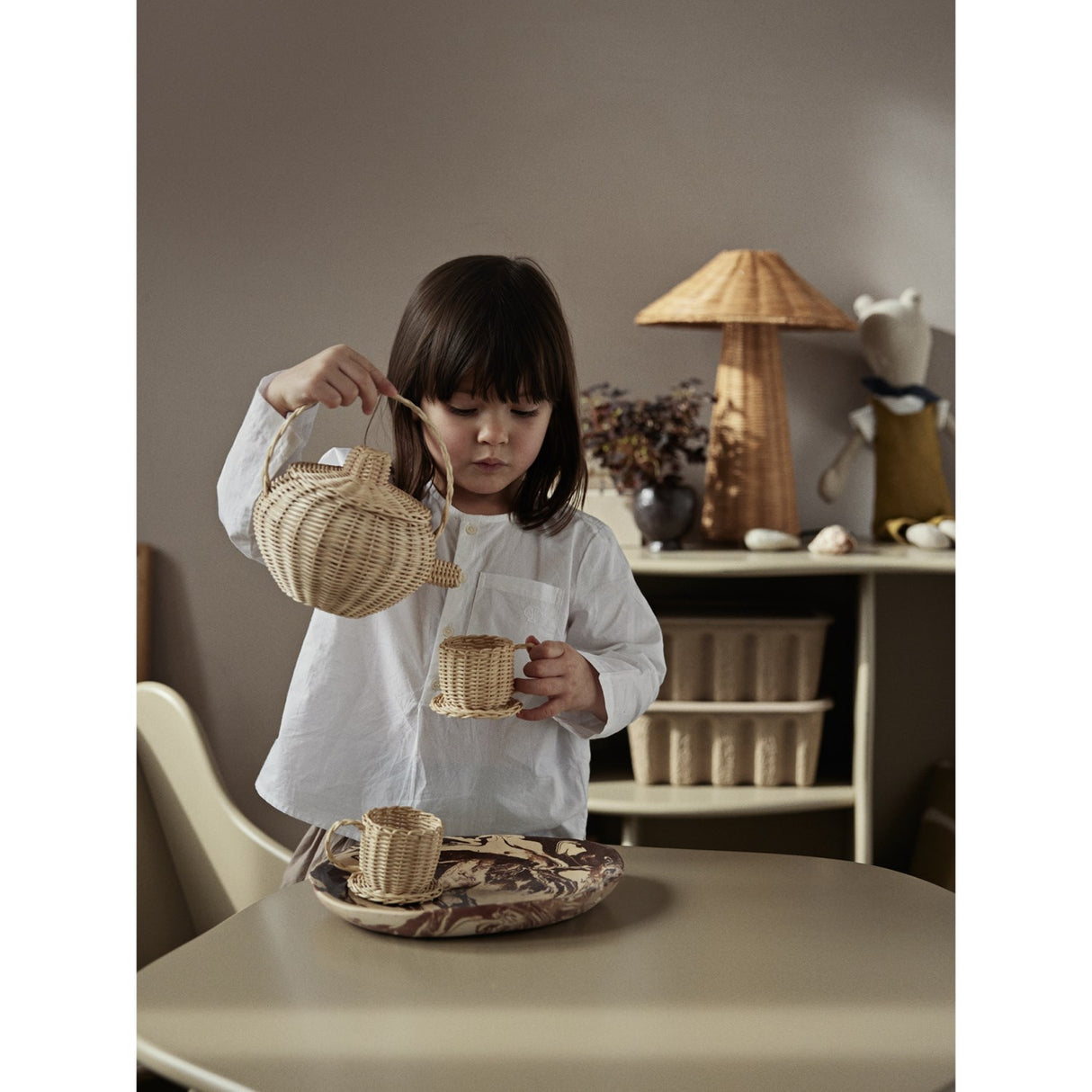 Ferm Living Natural Rattan Tea Set
