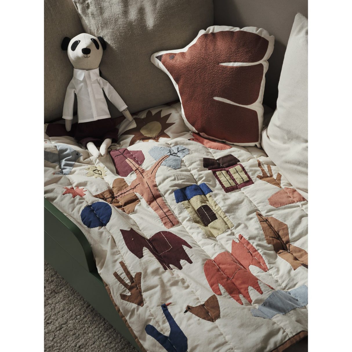 Ferm Living Multi Village Quilted Blanket
