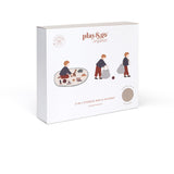 Play&Go Organic Grid Blue 2-in-1 Playmat