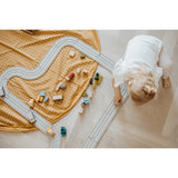 Play&Go Organic Grid Mustard 2-in-1 Playmat