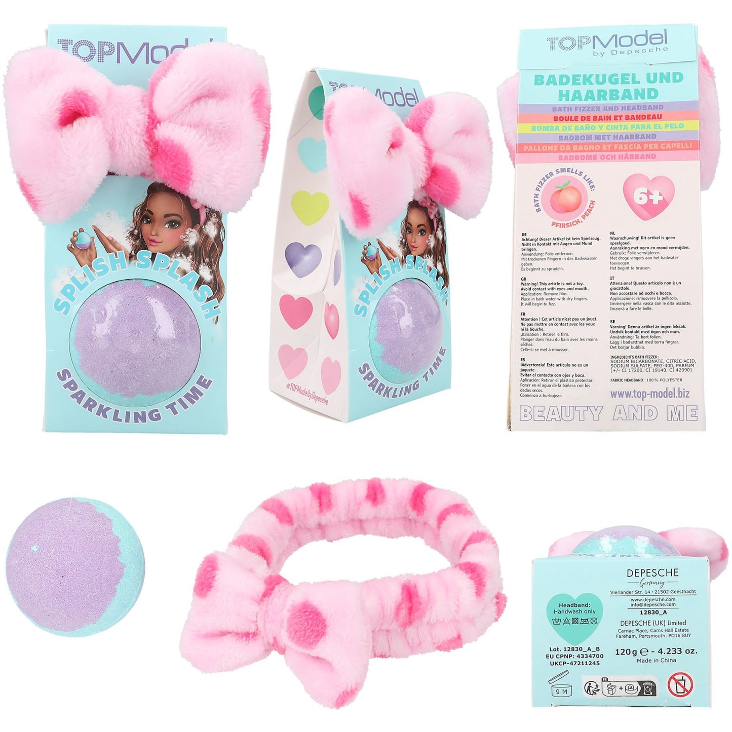 TOPModel Bath Bomb & Headband Blue Beauty And Me