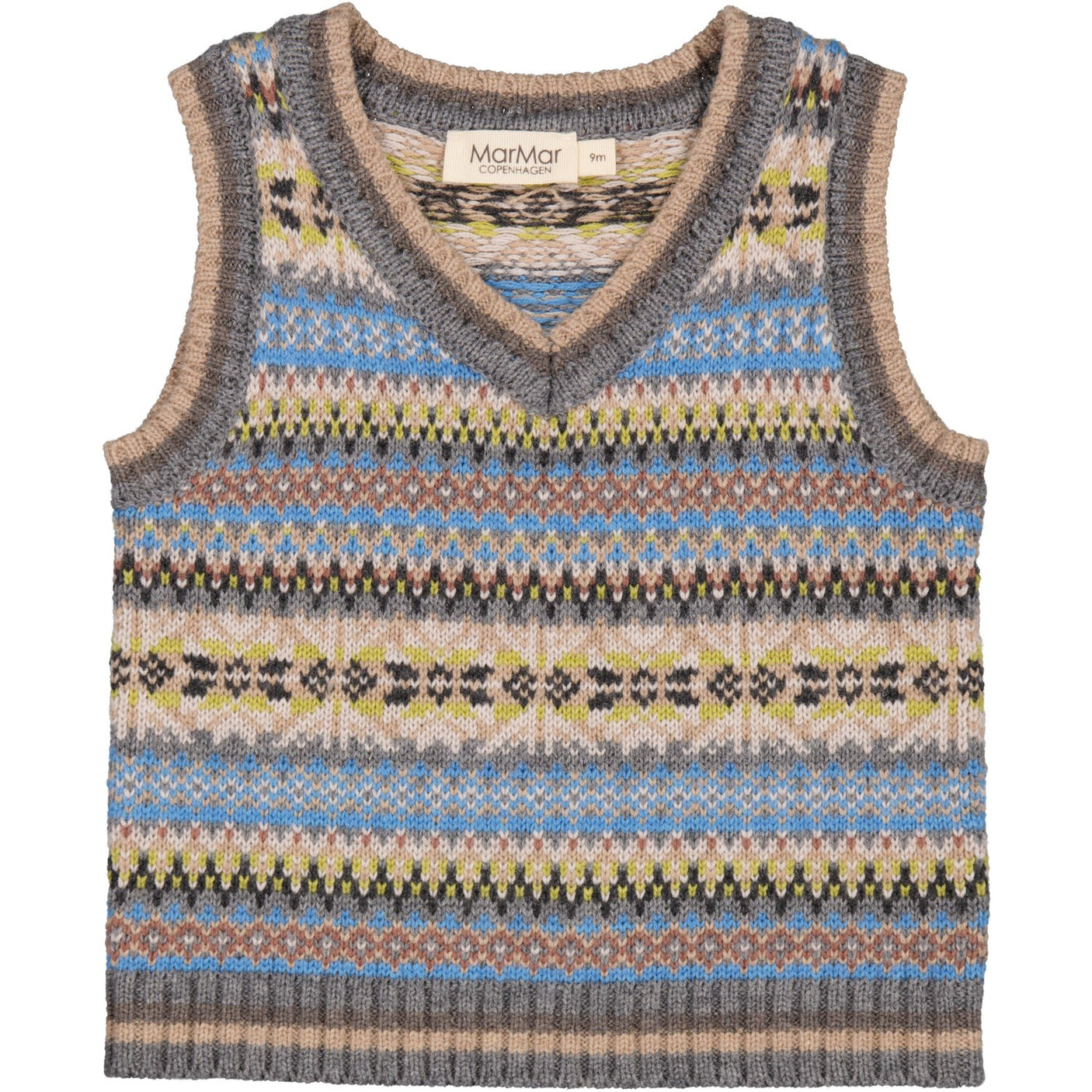 MarMar Light Cotton Wool Fair Isle Taj B Knit Vest