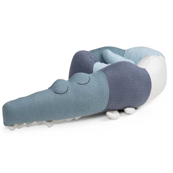 Sebra Knitted Mini Pillow Sleepy Croc Powder Blue