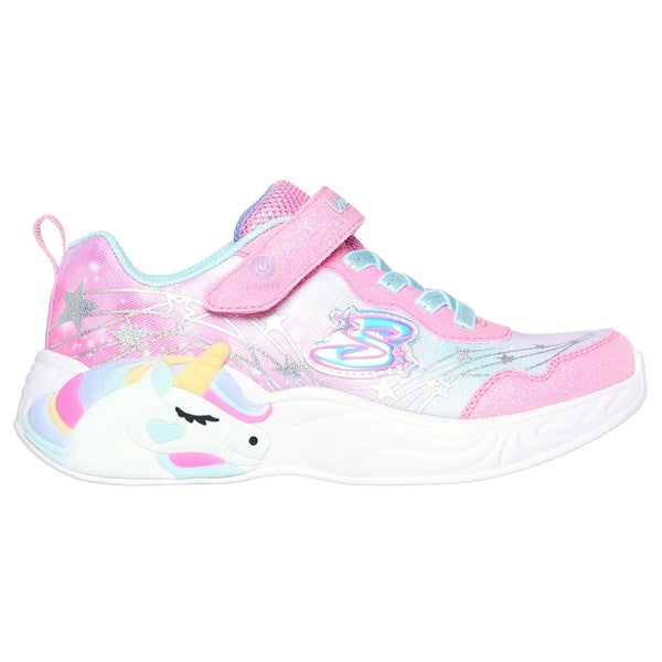 Skechers Unicorn Dreams Ombre Print & Star Shoe Pink Turquoise