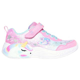 Skechers Unicorn Dreams Ombre Print & Star Shoe Pink Turquoise
