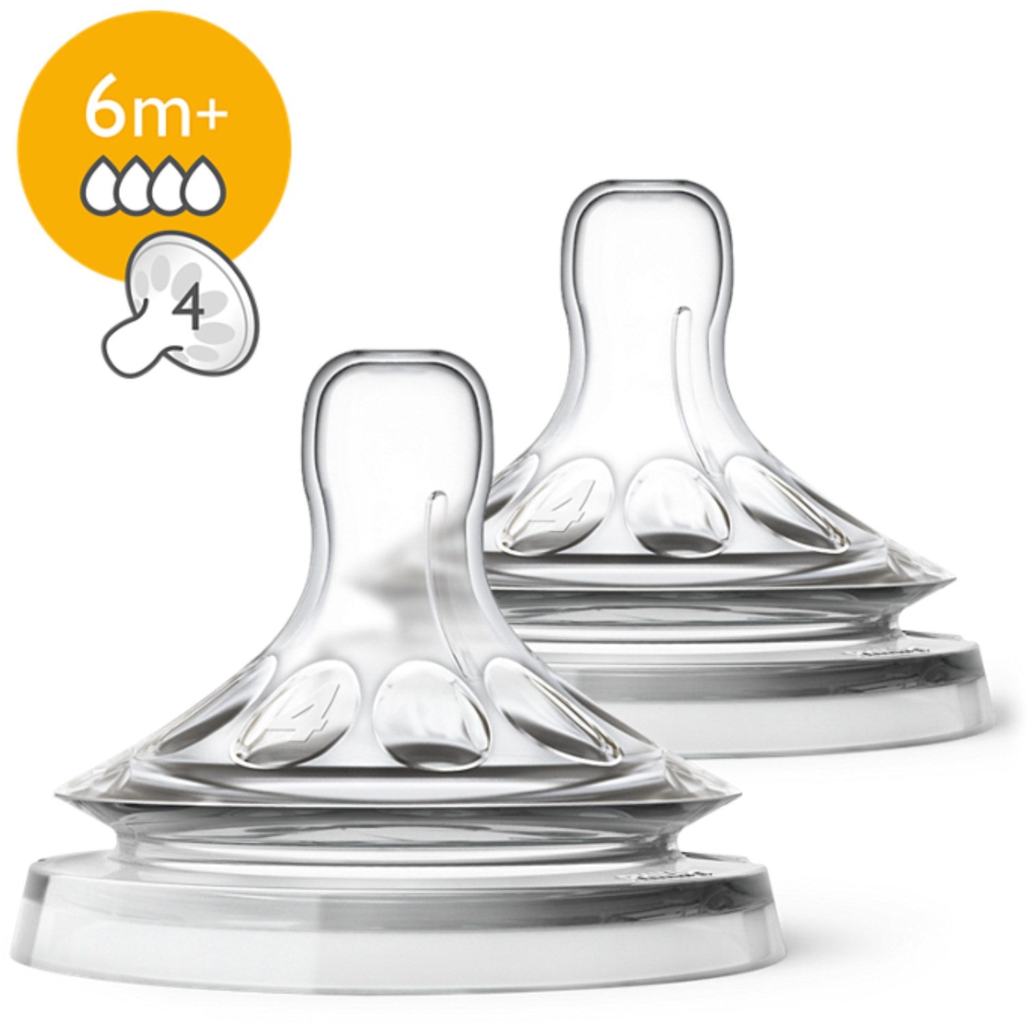 Philips Avent Natural Feeding Bottle Heads 6 months 2-pack