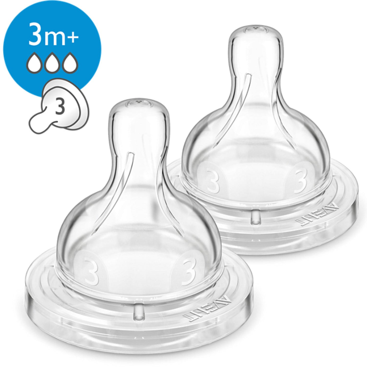 Philips Avent Baby Bottle Heads Anti-colic 3 month 2-pack