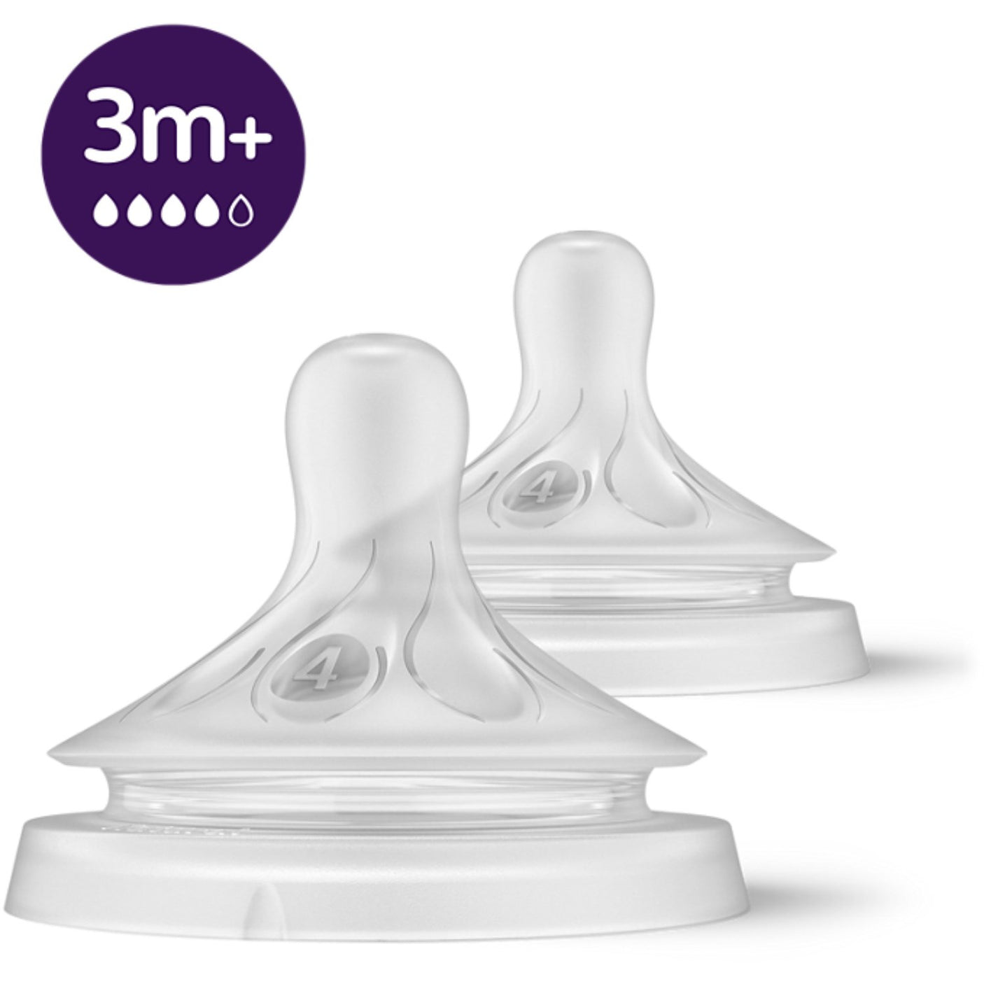 Philips Avent Natural Feeding Bottle Heads Response 3 months 2-pack