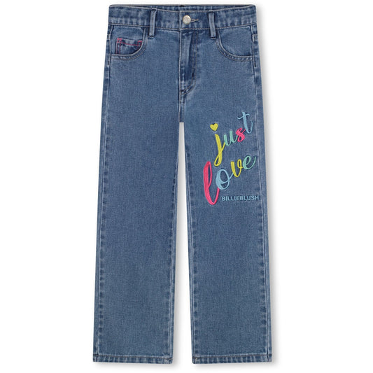 Billieblush Double Stone+Brossage Denim Trousers