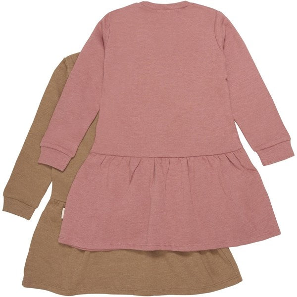 Minymo Canyon Rose Sweat Dress 2-pack