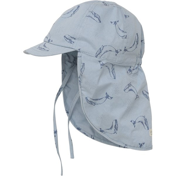 En Fant Sun Hat With Strings Dusty Blue