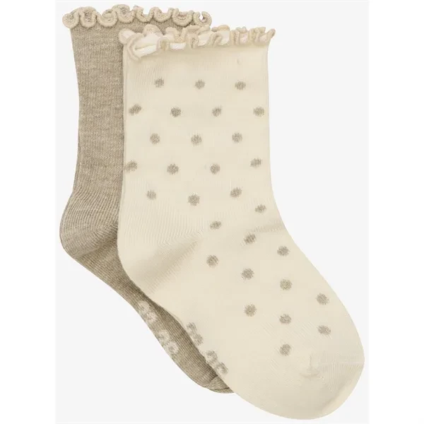 Minymo Simply Taupe Socks 2-pack