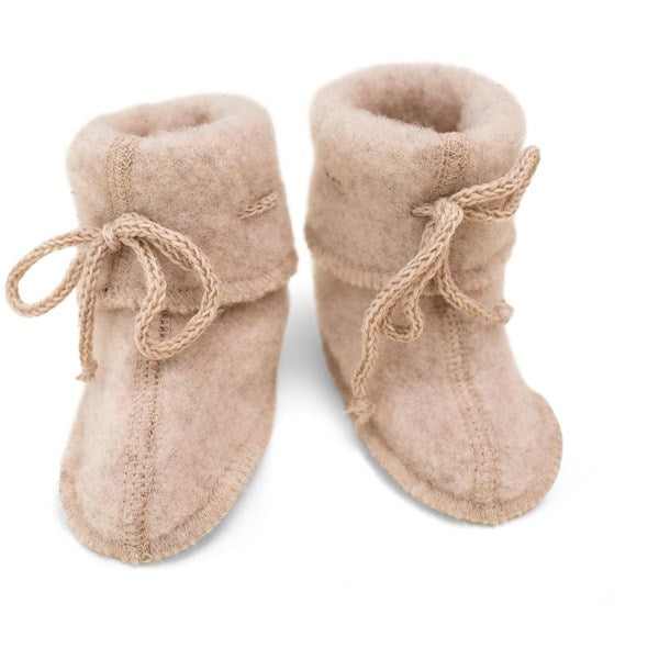 Engel Baby-bootees With Ribbon Sand Mélange