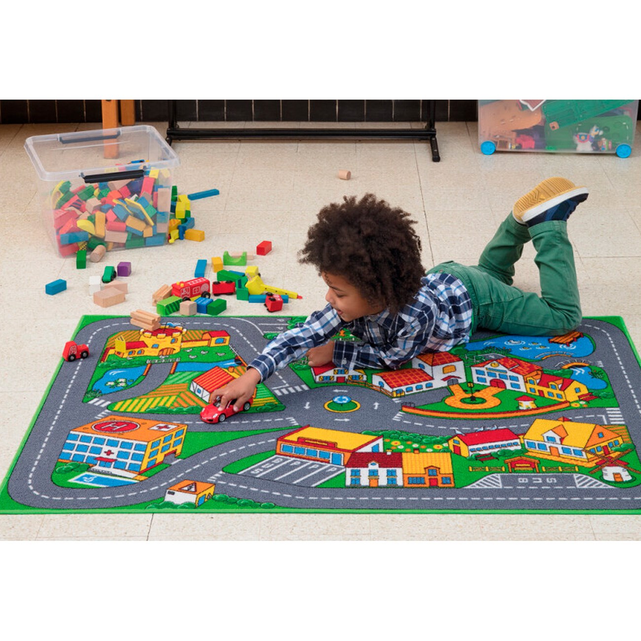 Junior Driver Traffic Play Mat "Quiet Town"