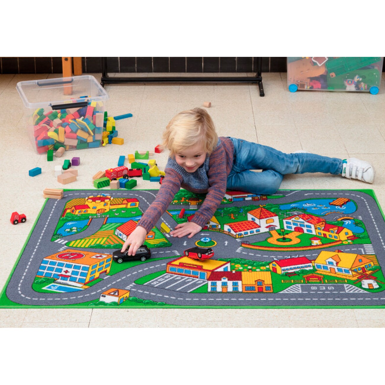 Junior Driver Traffic Play Mat "Quiet Town"